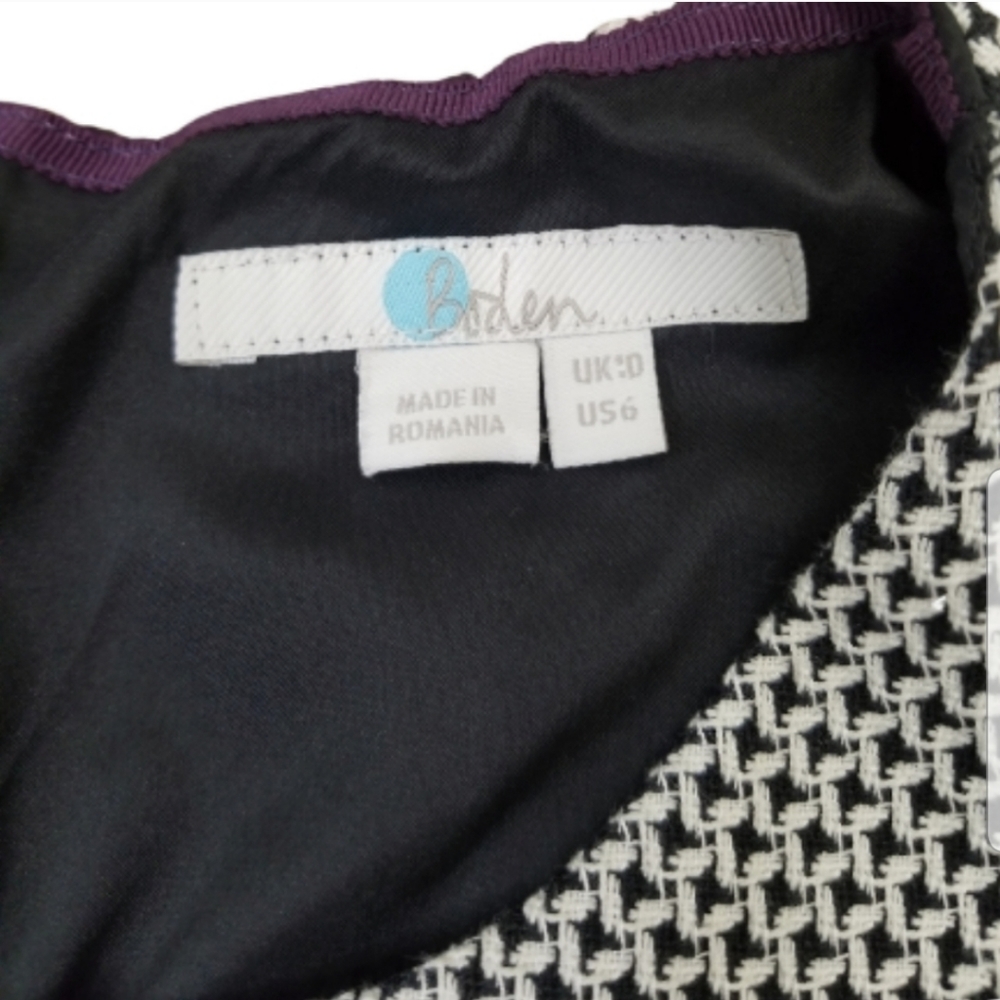 BODEN Black & White Canonbury Shift Dress - Picture 7 of 8
